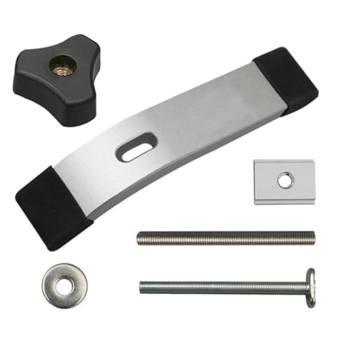Koolenry T-Schienen-Niederhalteklemme mit T-Bolzen, Silberne Holzbearbeitungsklemmen Aus Aluminiumlegierung für Oberfräsen, Bohrmaschinen, Tischkreissägen von Koolenry