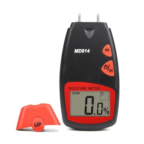 Koolenry Timber Digital Feuchtigkeitsmesser 2 Sonde Papier Wassergehalt Tester Feuchtigkeitsdetektor Hygrometer 2% Bis 70% für und Bambus von Koolenry