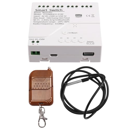 Koolenry Tuya WLAN Smart Switch Temperatursensor Monitor AC 85-250V Kabelloser Smart-Schalter mit -Fernbedienung Koolenry Tuya WLAN Smart Switch Temperatursensor Monitor AC 85-250V Kabelloser Smart-Schalter mit -Fernbedienung von Koolenry