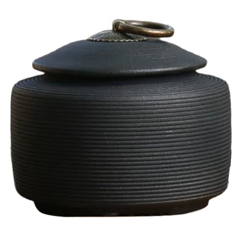 Koolenry Welpen-Beerdigungsbox, Keramik, Beerdigungssarg, Tierurnen, Haustierurne für, Einäscherung, Andenkenurne, Hundedenkmal, Schwarz B von Koolenry