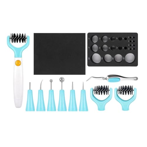 Koolenry Werkzeugset zum Papiermodellieren - für die Herstellung Realistischer Blumen und zum Reinigen Von Stanzformen - 13-Teilig von Koolenry