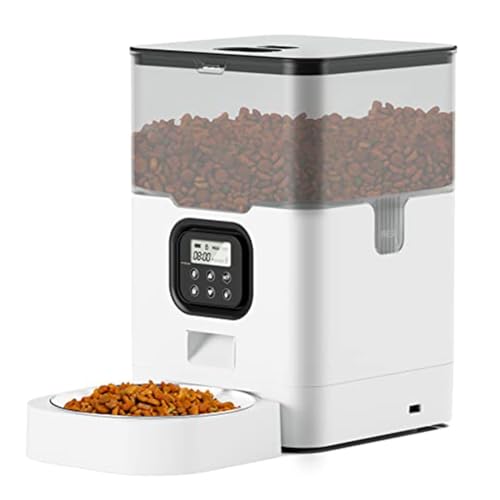 Koolenry Zeitgesteuerte Quantitative Doppelmesser-Haustier-Automatische Feeder mit EU-Stecker für Optimale Haustierernährung Koolenry Zeitgesteuerte Quantitative Doppelmesser-Haustier-Automatische Feeder mit EU-Stecker für Optimale Haustierernährung von Koolenry