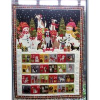 Gesteppter Yappy-Adventskalender. Stoff-Adventskalender. Countdown-Kalender. Weihnachtlicher Adventskalender. Feiertags-Countdown. Urlaub Wandbehang Gesteppter Yappy-Adventskalender. Stoff-Adventskalender. Countdown-Kalender. Weihnachtlicher Adventskalender. Feiertags-Countdown. Urlaub Wandbehang von Koolquilting