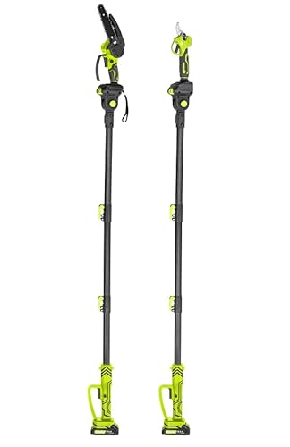 4 IN 1 Akku Teleskop Mini Kettensägen Astschere mit Teleskopstiel Hochentaster Elektrische Astschere mit Teleskop von Koolwave