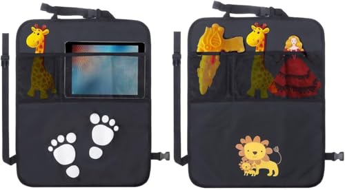 Koolwave Rückenlehnenschutz Auto Kinder,Oxford Stoff Wasserdicht Autositz Rücksitz Organizer Autositzschoner Rückenlehne 2 Stück von Koolwave