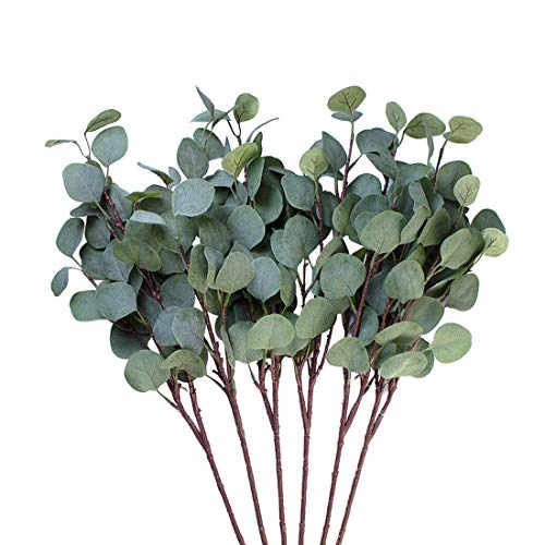 Koomiao 3 Stück Eukalyptus Künstlich,Eukalyptus Pflanze,Trockenblumen Deko,Künstliche Blumen für Party Home Hochzeit Decor 65cm Grün (Grün) von Koomiao