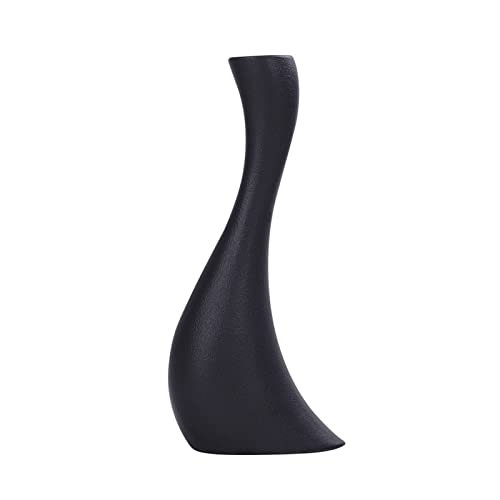 Koomuao Keramik Vase für Pampasgras,Modern Vase deko vase Abstraktion Blumenvase für Flowers, Wohnungsdeko für frische Blumen, Trockenblumen, Esstisch, Büro (Schwarz-S) von Koomuao