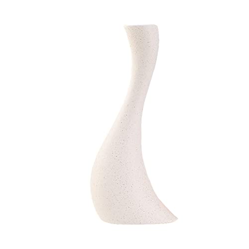 Koomuao Keramik Vase für Pampasgras,Modern Vase deko vase Abstraktion Blumenvase für Flowers, Wohnungsdeko für frische Blumen, Trockenblumen, Esstisch, Büro (Weiß-S) von Koomuao