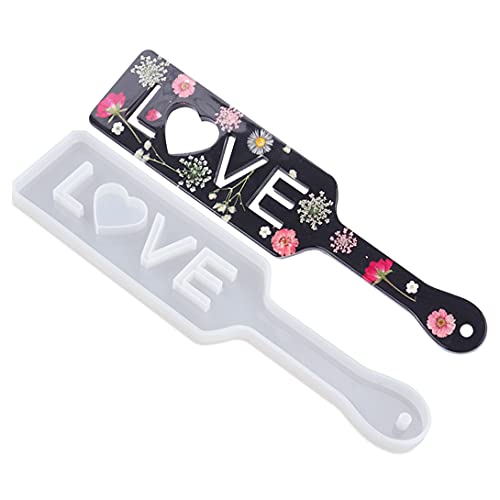 Koonafy Silikonform Epoxidharz Untersetzer Großs,Resin Formen Tablett Gießformen,Epoxy Slap Paddles DIY Heart Moulds, Art Acha Untersetzer,Tray,Decoration Home,Jewelry Holders(love) von Koonafy