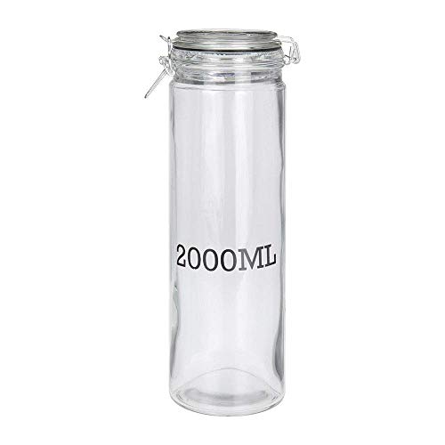 Koop Airtight Clip Top Glass Storage Jars Pasta Jars With Seal Size Printed on each jar (2000ml) von Koop