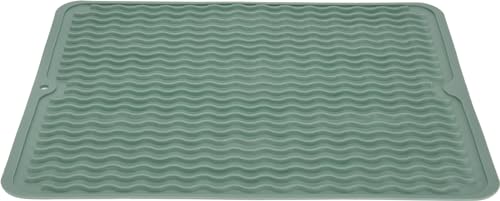 Abtropfmatte Gummimatte Geschirrmatte Küchenutensil Geschirrtrocknung 31x40cm Grün 5120 von Koopman International B.V.
