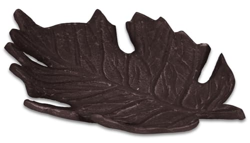 Koopman International b.v Deko Schale Blatt Metall Braun Tischdeko Dekoschale Teller Herbst Wohnaccessoire 24 x 19x 3,5cm, Farbe:Dunkelbraun von Koopman International b.v