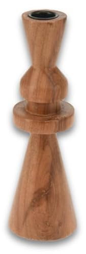 Koopman International b.v Kerzenhalter für Stabkerze Kerzenständer Kerzenleuchter Holz Braun Tischdeko Deko 22cm, Modell:Modell2 Koopman International b.v Kerzenhalter für Stabkerze Kerzenständer Kerzenleuchter Holz Braun Tischdeko Deko 22cm, Modell:Modell2 von Koopman International b.v
