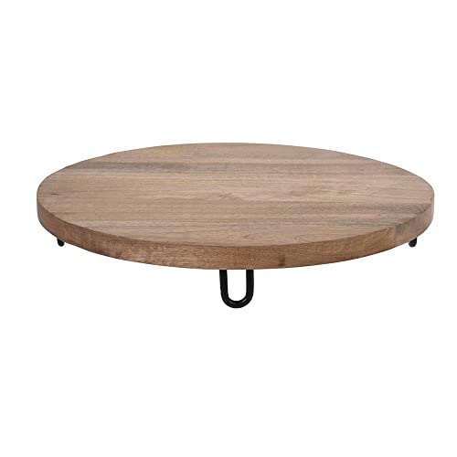 Koopman Natürlich Mango Holz Holzklotz Scheibe 40cm Groß Baum Scheibe Mittelstück Ständer von Koopman International