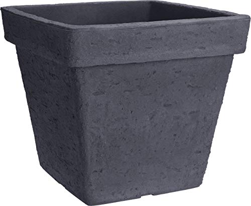 Nampook blumentopf Classic Square 40 x 35 cm Kunststoff grau von Koopman International