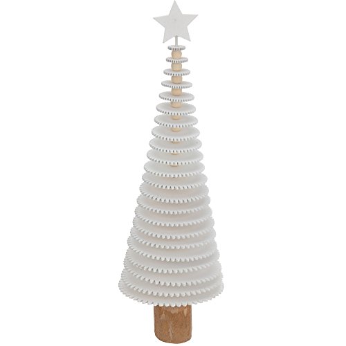 Weihnachtsbaum aus Holz Tanne weiß 40 cm art. dh8001020 Mod. A von Koopman International
