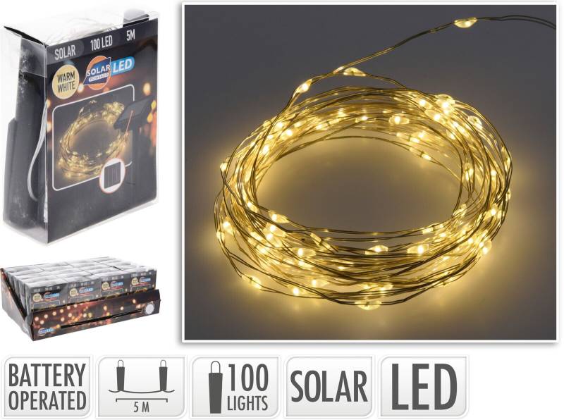 Solar-Silberdraht 100LEDs von Koopman - Self Import