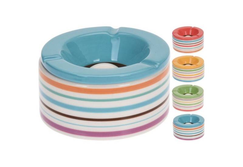 Koopman Aschenbecher 12x Aschenbecher Keramik Bunt Tisch Ascher Wind Gastronomie Zigaretten von Koopman