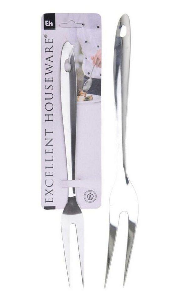 Koopman Besteck-Set 12x Edelstahl Fleischgabel Küchen Braten Tranchier Grillbesteck Spieße (12-tlg) von Koopman