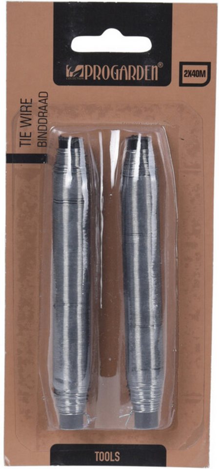 Koopman Bindedraht Pflanzendraht Gartendraht Metalldraht Rolle, (2St), Silber, je Rolle 40m, 2 Rollen, witterungsbeständig, gewickelt von Koopman