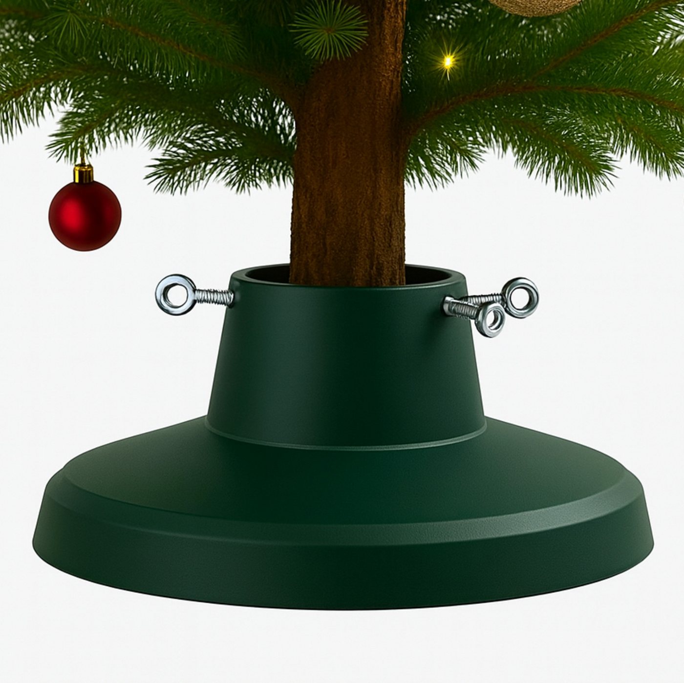 Koopman Christbaumständer Weihnachtsbaumständer Baumständer Tannenbaumständer Ø38,5cm (1-tlg), Schraubgewinde, für Ø bis 15,5cm, Kunststoff / Metall, Wassertank von Koopman