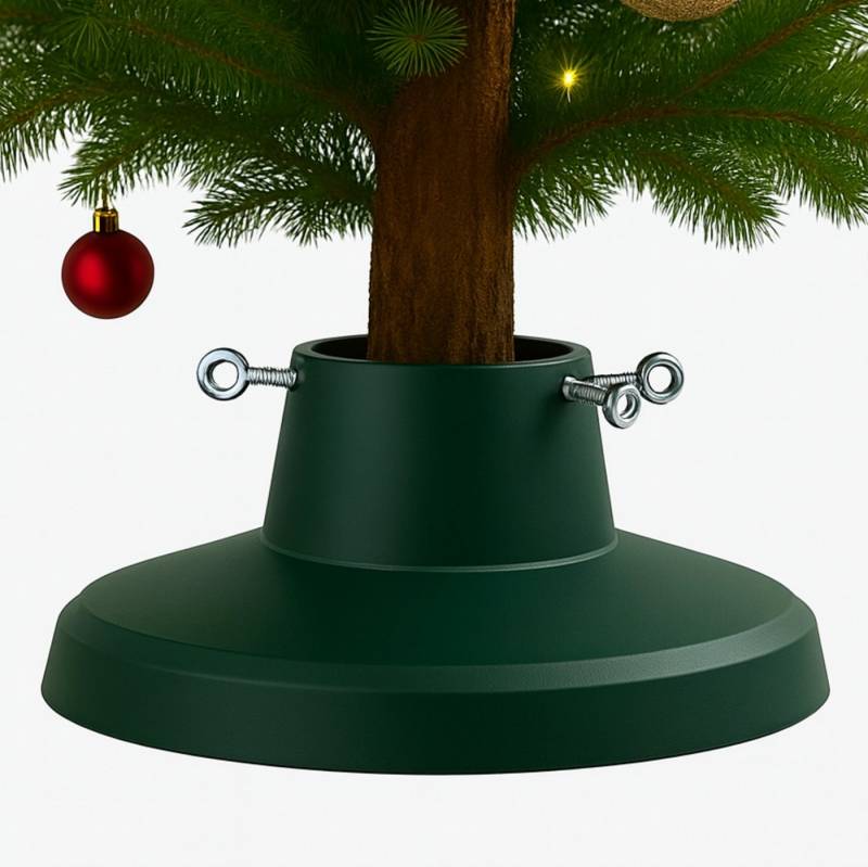 Koopman Christbaumständer Weihnachtsbaumständer Baumständer Tannenbaumständer Ø38,5cm (1-tlg), Schraubgewinde, für Ø bis 15,5cm, Kunststoff / Metall, Wassertank von Koopman