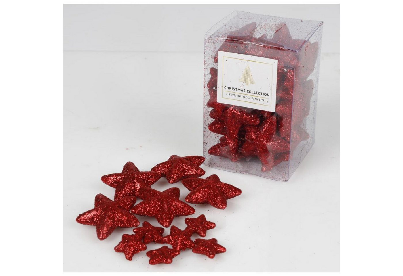 Koopman Dekofigur Glitzer Deko Sterne – 12er Set Koopman Dekofigur Glitzer Deko Sterne – 12er Set von Koopman