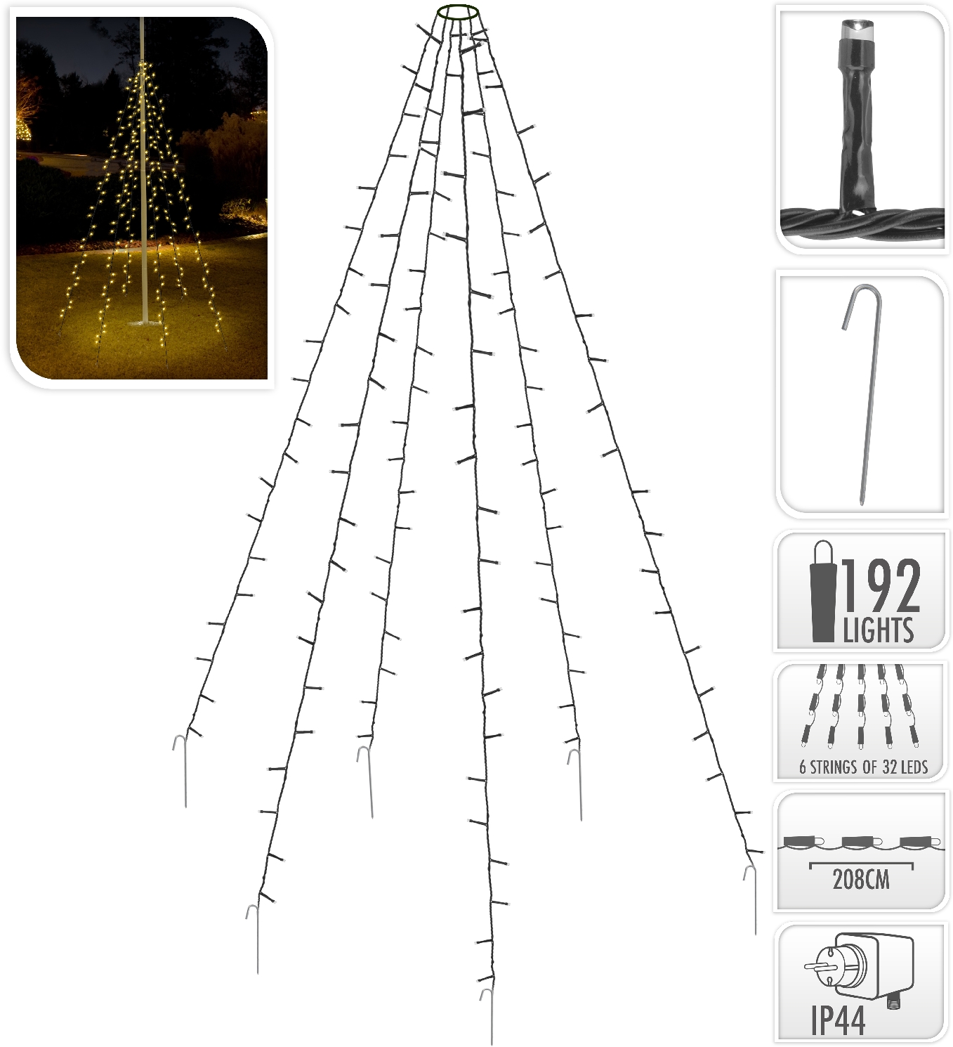 Koopman Fahnenmast Beleuchtung 192 LEDs von Koopman