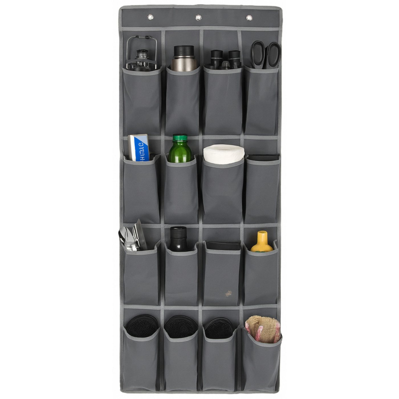 Koopman Hängeregal Organizer Türregal Hängeorganizer Campingregal 110x45cm, 1-tlg., 16 Fächer, Fächer 23x10x8cm (HxBxT), Polyester, Inkl. 3 Metallhaken von Koopman