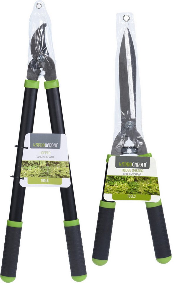 Koopman Heckenschere Schwarz, (2-tlg), 2er Set, Gartenschere, Astschere, Gartenarbeit von Koopman