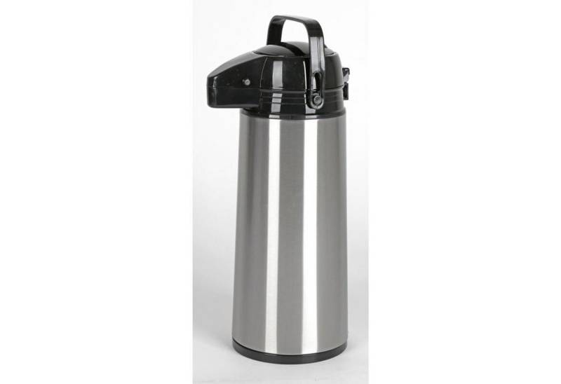 BURI Isolierkanne Edelstahl-Isolierkanne 1,8L Kaffee Tee mit Pumpsystem & Tragegriff von BURI