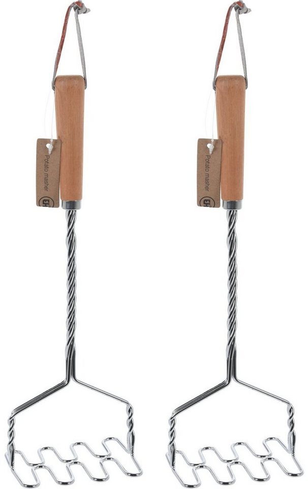 Koopman Kartoffelstampfer Kartoffelstampfer Zerkleinerer Küchengerät 2 Stück (2 St), Edelstahl, Edelstahl, 37cm hoch, Holzgriff, 2 er Set Koopman Kartoffelstampfer Kartoffelstampfer Zerkleinerer Küchengerät 2 Stück (2 St), Edelstahl, Edelstahl, 37cm hoch, Holzgriff, 2 er Set von Koopman