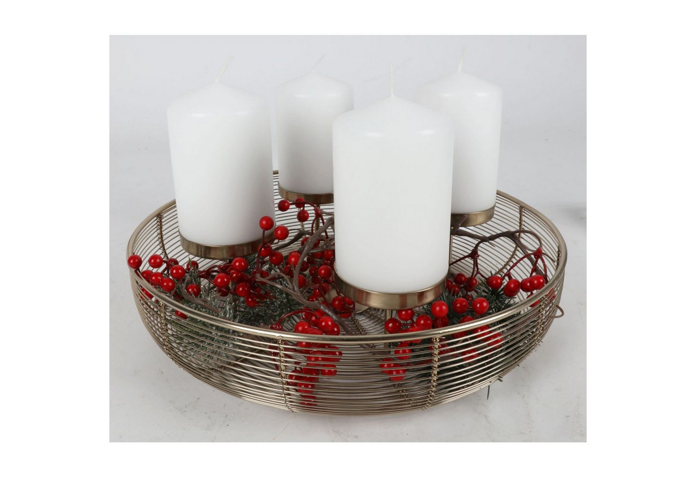 Koopman Kerzenständer Adventskerzenhalter Draht 37 x 10 cm Gold & Schwarz 4 Stück Koopman Kerzenständer Adventskerzenhalter Draht 37 x 10 cm Gold & Schwarz 4 Stück von Koopman