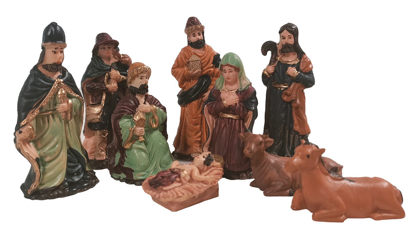 Koopman Krippenfigur Bunt (9 St), 9-teilig, Figuren, Krippenset, Weihnachten, Weihnachtsfiguren von Koopman