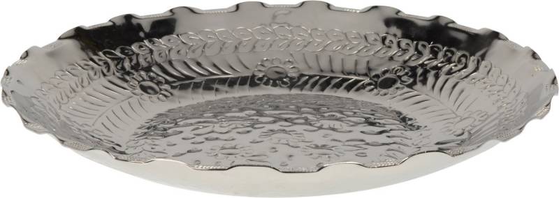 Koopman Obstschale Schale Metall Ø 47 cm – Hochglanzpoliert, stilvolle Tischdekoration von Koopman