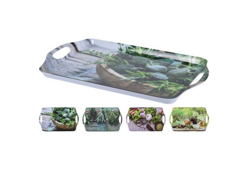 Koopman Servierplatte 24 Stück Tablett 38x23cm grün Platte Teller tragen servieren Tisch von Koopman