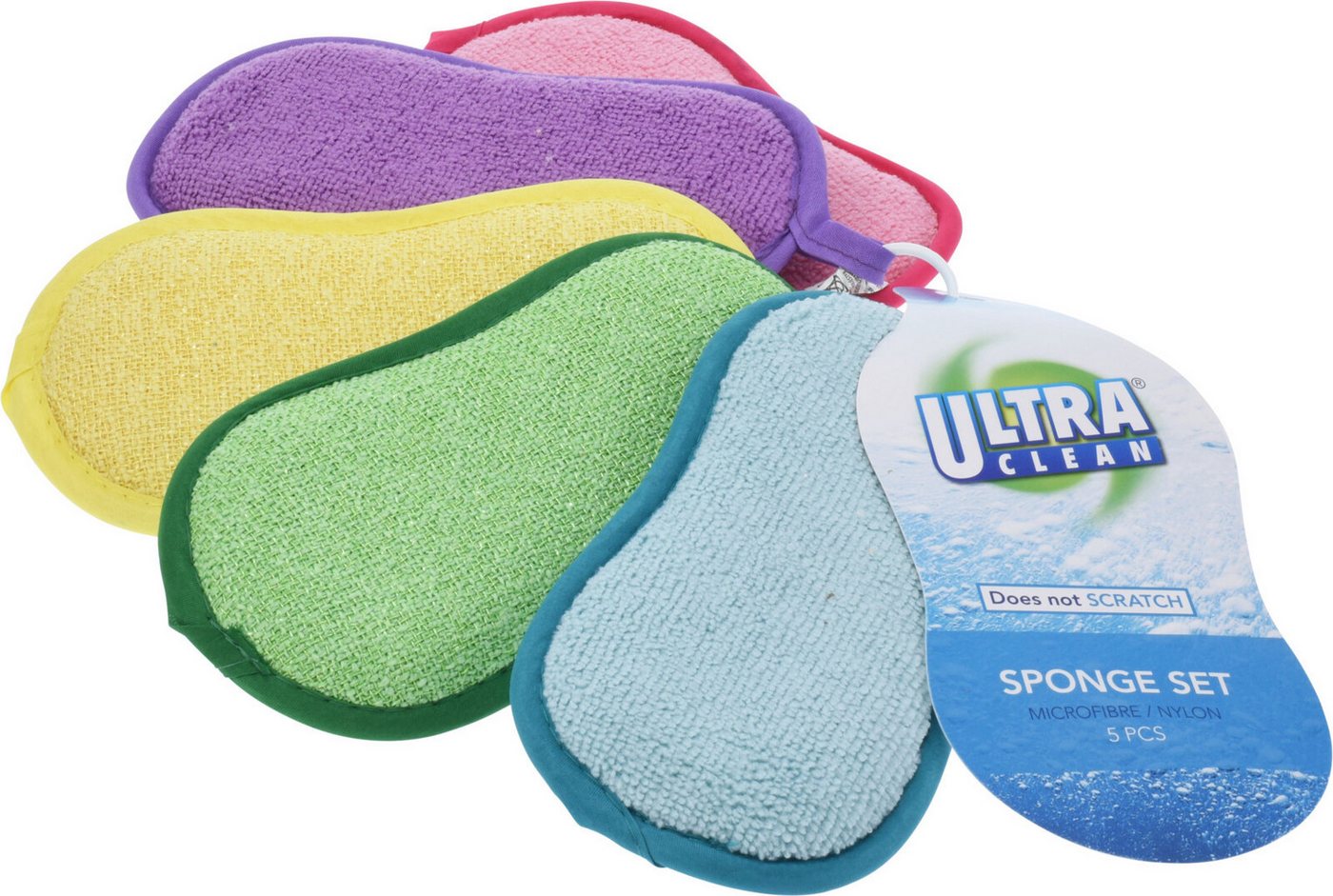 Koopman Spültuch Bunt, (5-tlg), 5 tlg, Putzschwamm, Microfaser Schwamm, Geschirrschwamm, Schwamm von Koopman