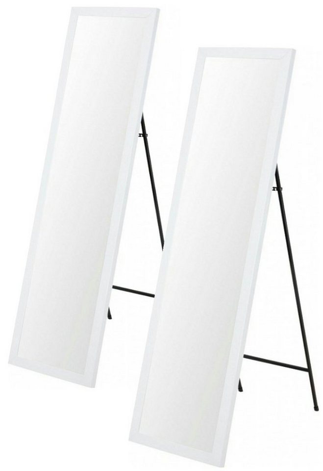 Koopman Standspiegel Weiß (2-St), Garderobenspiegel, Glas, Flurspiegel, Spiegel von Koopman