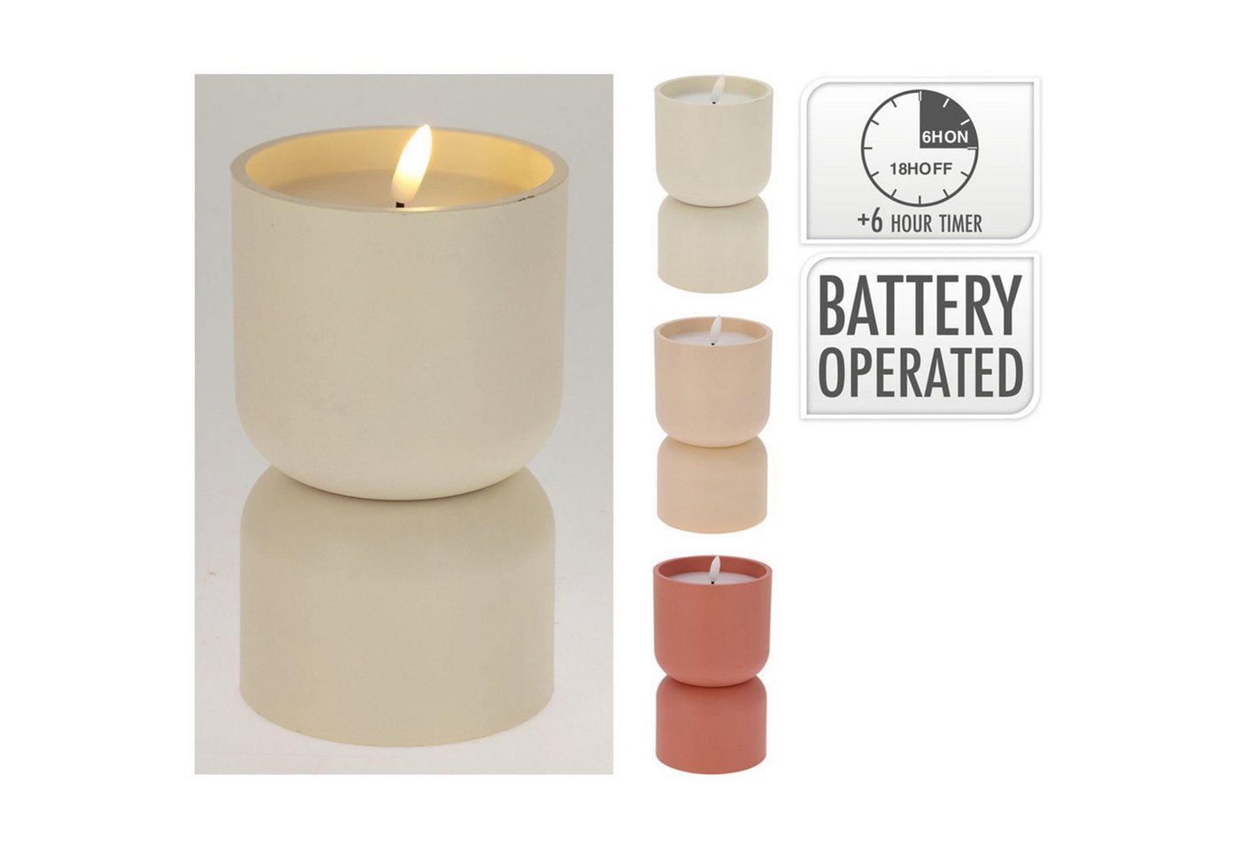 Koopman Tafelkerze 12× LED Kerze 80×130 mm mit Timerfunktion Koopman Tafelkerze 12× LED Kerze 80×130 mm mit Timerfunktion von Koopman
