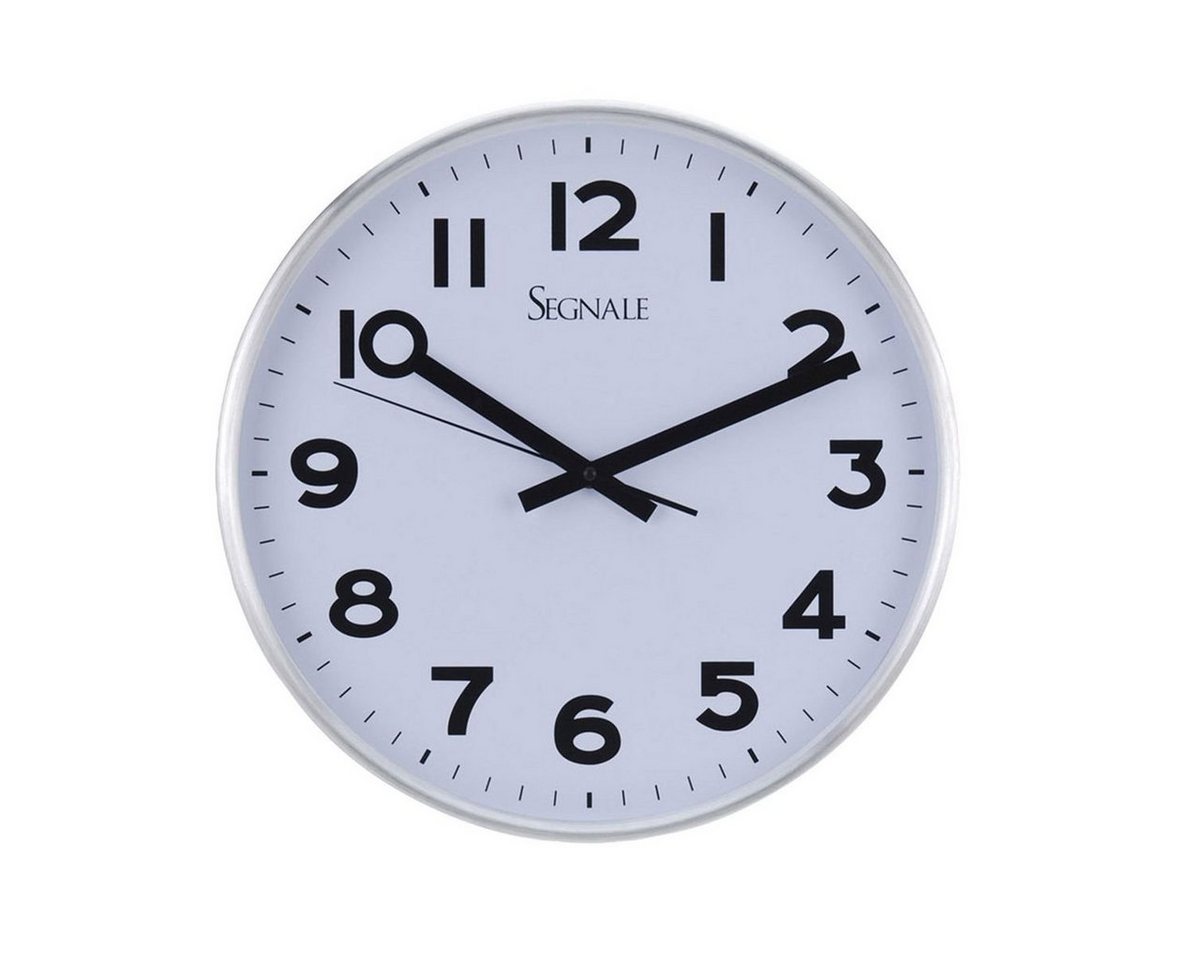 Koopman Uhr Quarzuhr Wanduhr Uhr 38cm Farbe wählbar schwarz weiß Metall Alu (zum Aufhängen) von Koopman