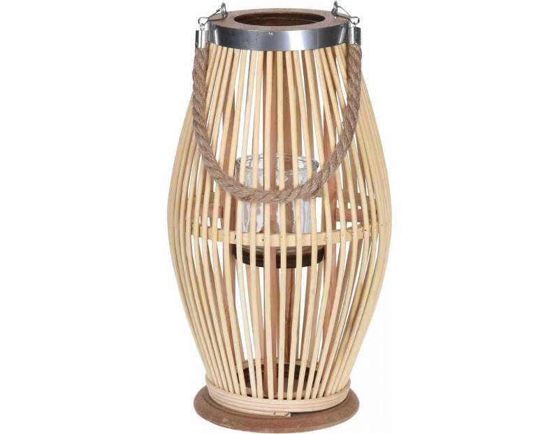 Koopman Windlicht Bambus-Laterne 38 cm h x 21 cm D von Koopman