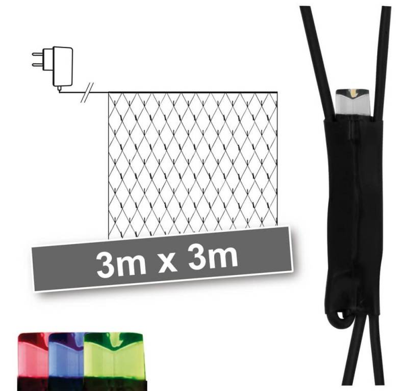 STAR TRADING LED-Lichterkette LED-Minilichternetz 180 multicolor LEDs, 3 x 3 m STAR TRADING LED-Lichterkette LED-Minilichternetz 180 multicolor LEDs, 3 x 3 m von Koopman