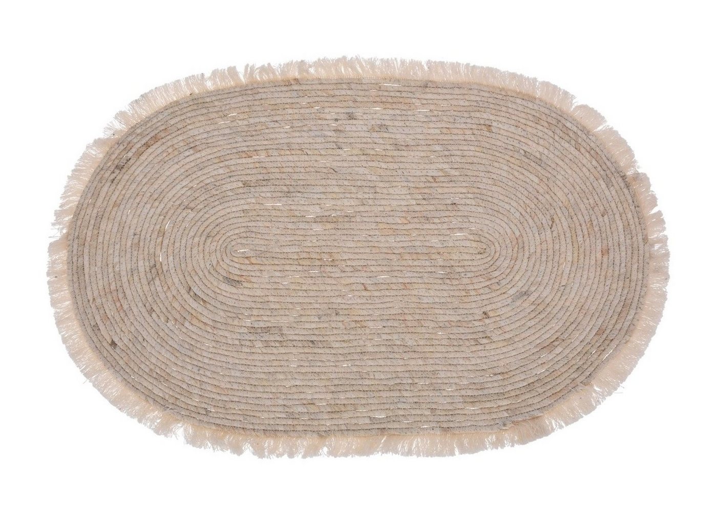 Teppich SUJU, Beige, B 50 cm, L 80 cm, Schilfgras, Koopman, oval von Koopman