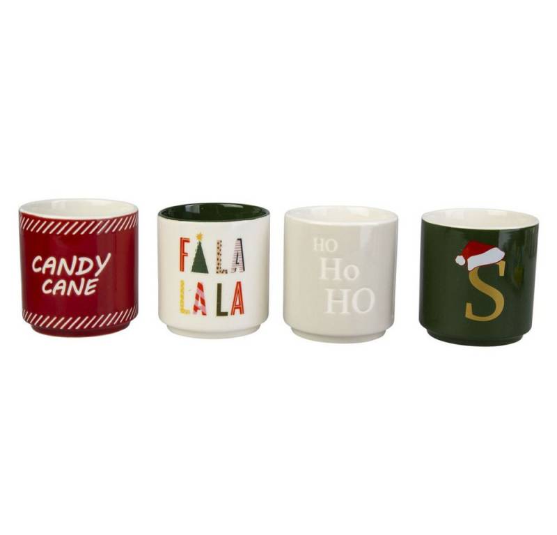 Koopmann Becher Becher-Set Weihnachten - 4 Stück - ca. 180 ml, Keramik Koopmann Becher Becher-Set Weihnachten - 4 Stück - ca. 180 ml, Keramik von Koopmann