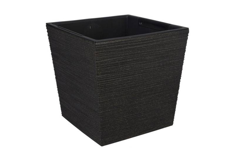 Progarden Blumentopf, Blumentopf mit Einsatz 24x23,5cm Kunststoff 1 Stück Schwarz von Progarden