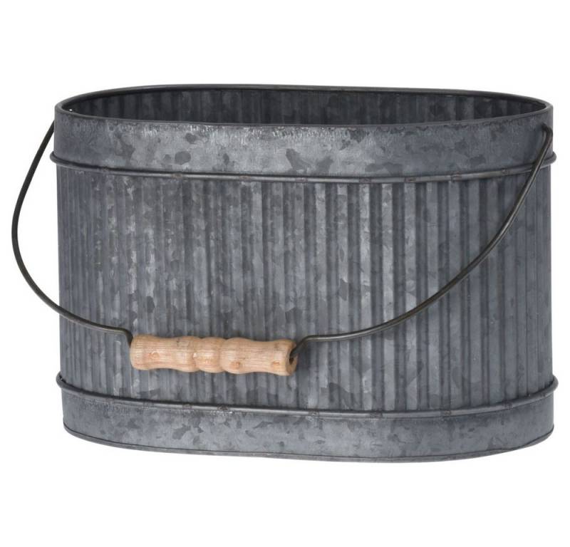 Koopmann Blumentopf Blumentopf oval - Metall - Maße: ca. 24 x 17,5 x 15,5 cm - mit Henkel Koopmann Blumentopf Blumentopf oval - Metall - Maße: ca. 24 x 17,5 x 15,5 cm - mit Henkel von Koopmann