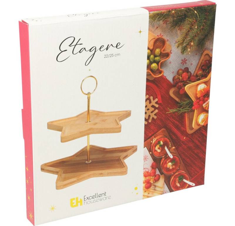 Koopmann Dekotablett Etagere - Sternform - 2 Etagen Koopmann Dekotablett Etagere - Sternform - 2 Etagen von Koopmann