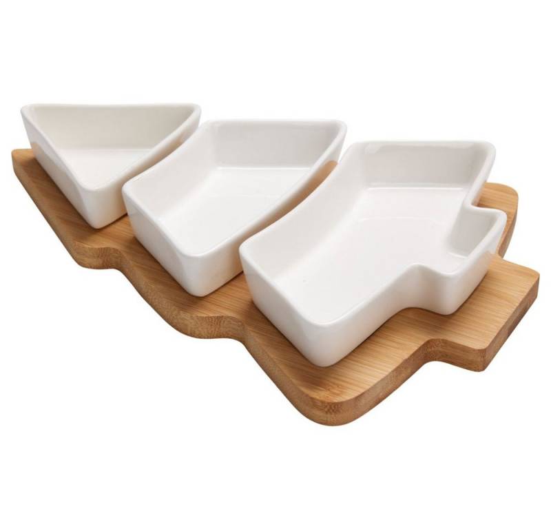 Koopmann Dekotablett Servierset - Tannenbaum - 4-teilig (4 St) von Koopmann