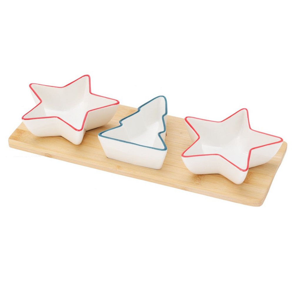 Koopmann Dekotablett Servierset - Weihnachten - 4-teilig (4 St) von Koopmann