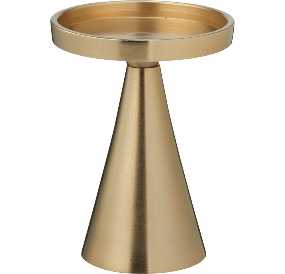 Koopmann Dekoteller Kerzenteller auf Zylinderfuß - mattgold - ca. 13 cm hoch Koopmann Dekoteller Kerzenteller auf Zylinderfuß - mattgold - ca. 13 cm hoch von Koopmann